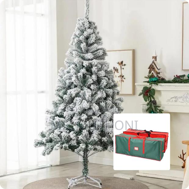 Snow Flocked Christmas Tree* + CHRISTMAS TREE STORAGE BAG - main view