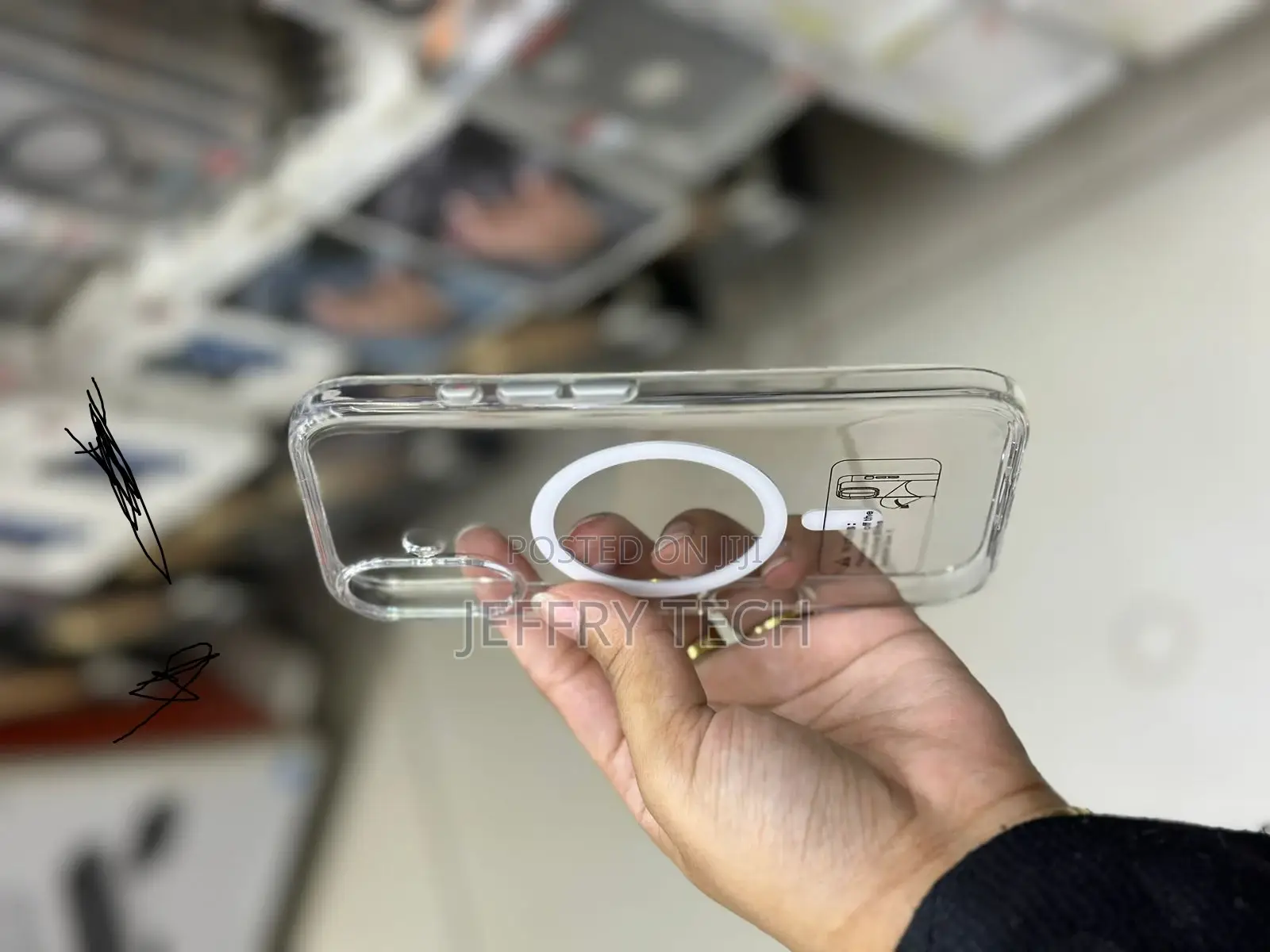 Transparent Magnetic Phone Case for iPhone 16