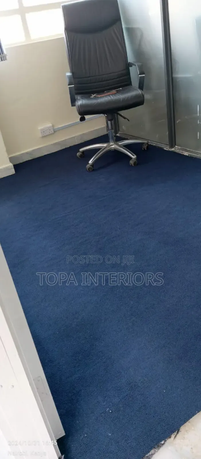 Blue Office Noise Reduction Carpets Blue Wall to Wall Carpet