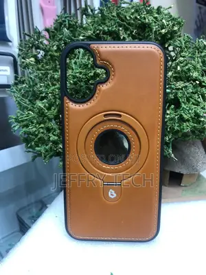 iPhone 16 Standing Case Magsafe,Premium Real Leather, Vegan,
