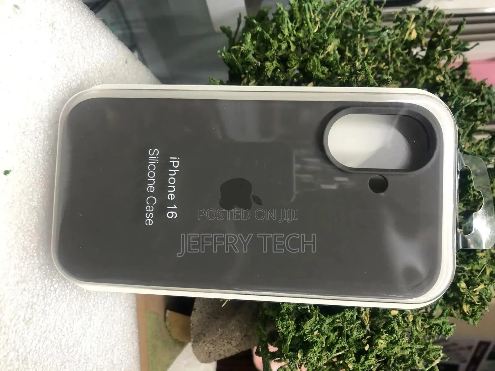 Silicon Back Cover Case for Apple iPhone 16 Dark Grey