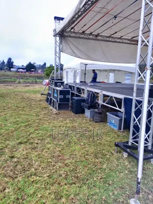 Stage Set Up With Goal Post Truss at Karen