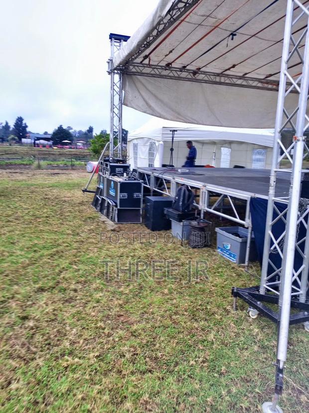 Stage Set Up With Goal Post Truss at Karen - thumbnail 2