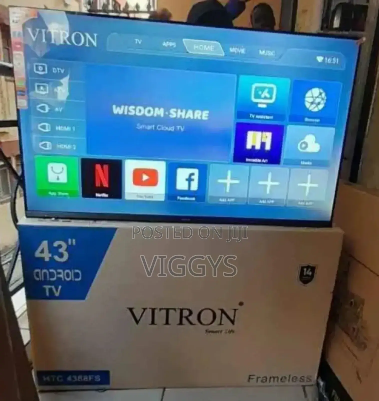 Good Working 43 Inch Smart Android Tv S43s/ Frameless