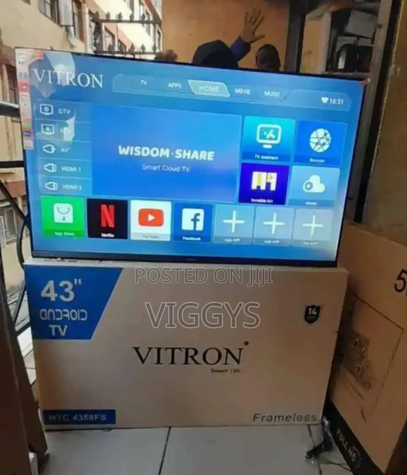 New 43 Inch Smart Android Tv V32s/ Frameless