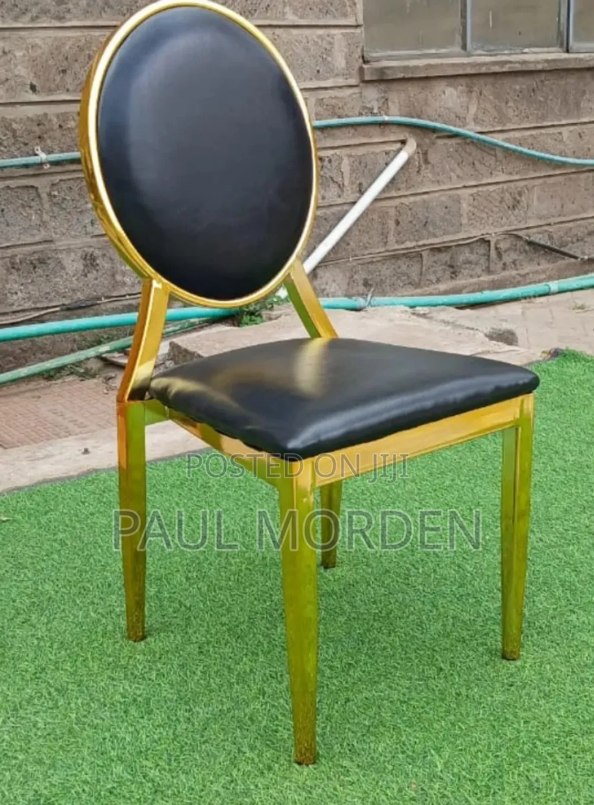 Gold Shinny Shape Chair