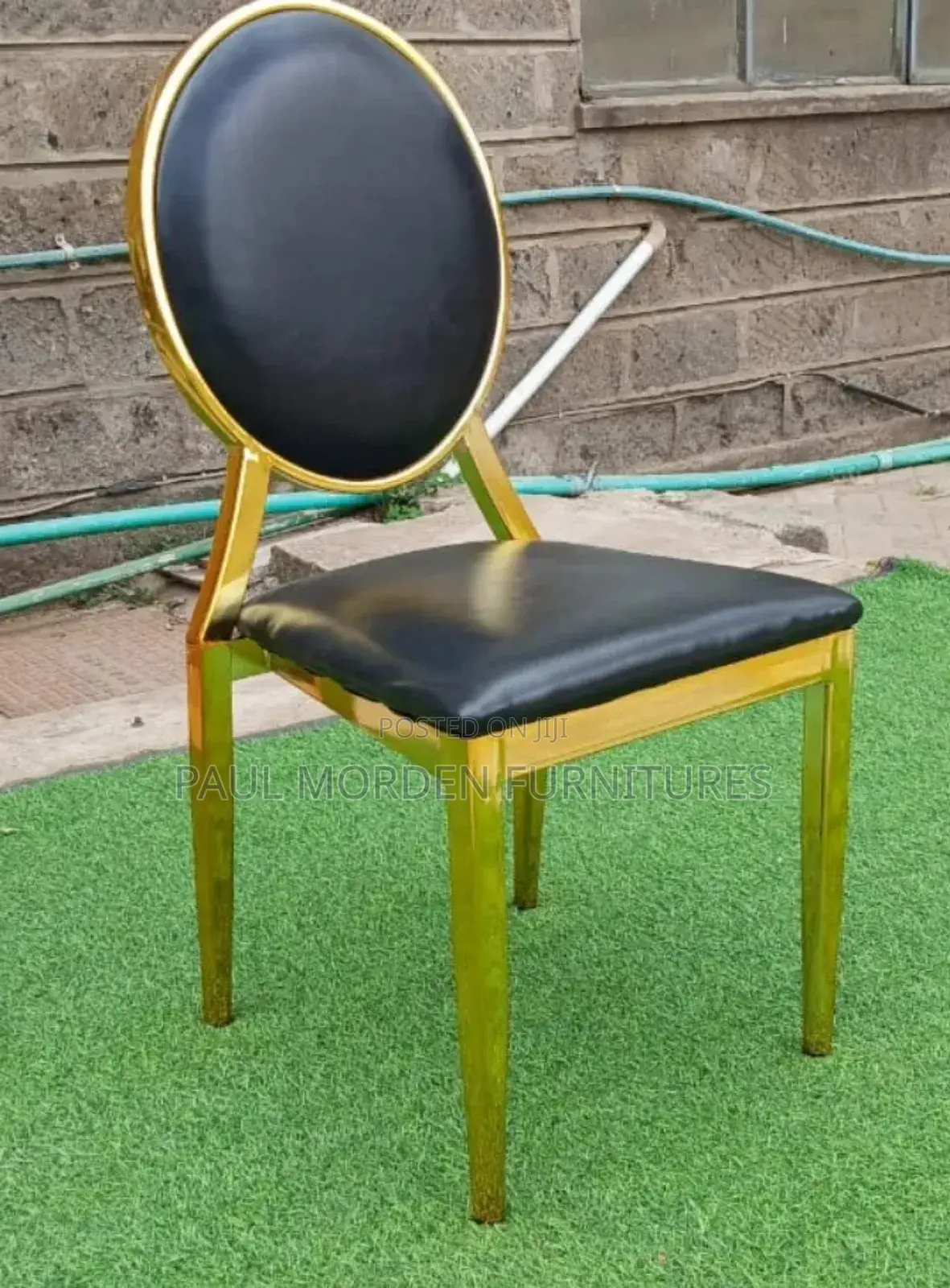 Gold Shinny Shape Chair