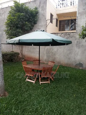 6 Seater Outdoor Set With Foldable Chairs