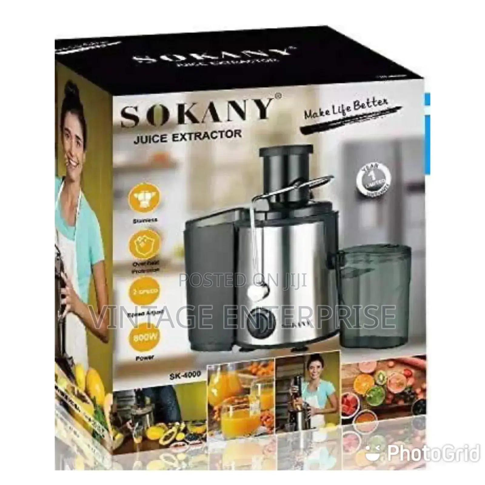 *Sokany Slow Juicer/Juice Extractor 800w*
