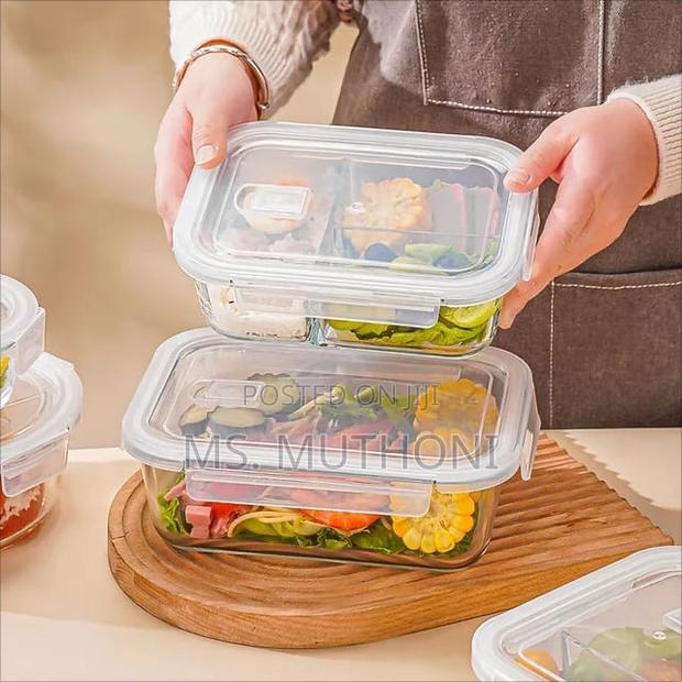 1040 Ml High Borosilicate Glass Lunch Box* - thumbnail 2