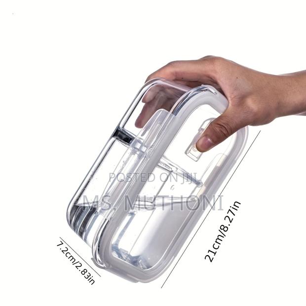 1040 Ml High Borosilicate Glass Lunch Box* - thumbnail 3