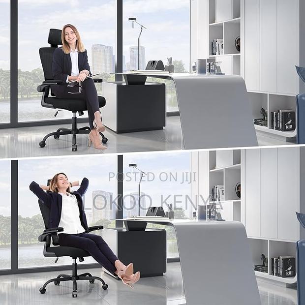 Office Chairs: Ergonomic Chair With Adjustable Headrest - thumbnail 5