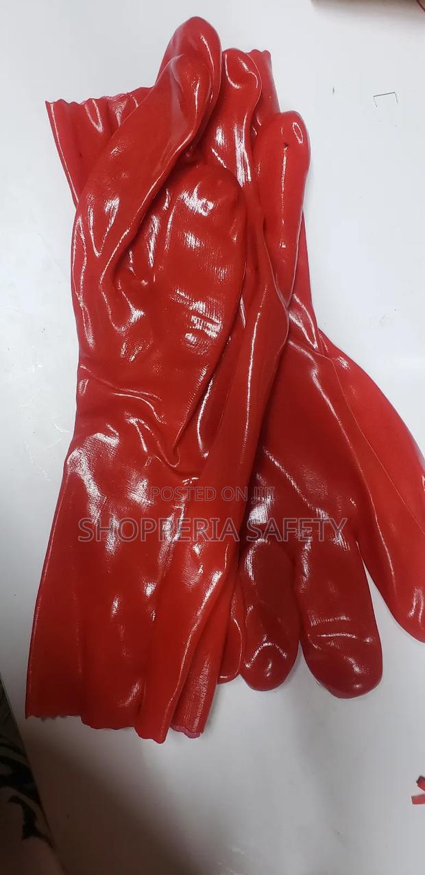 PVC Red Gloves - main view