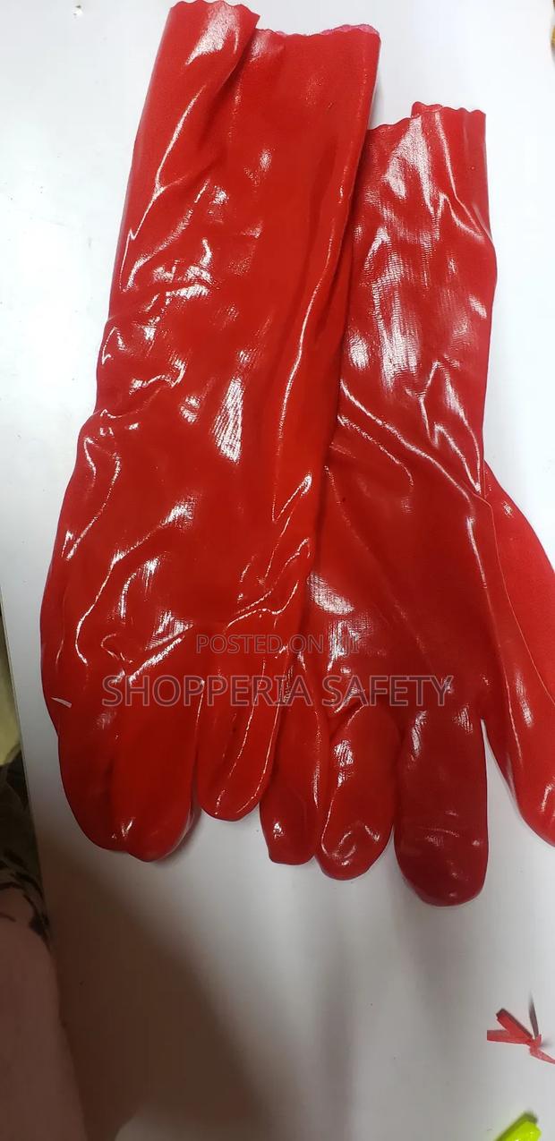 PVC Red Gloves - thumbnail 2