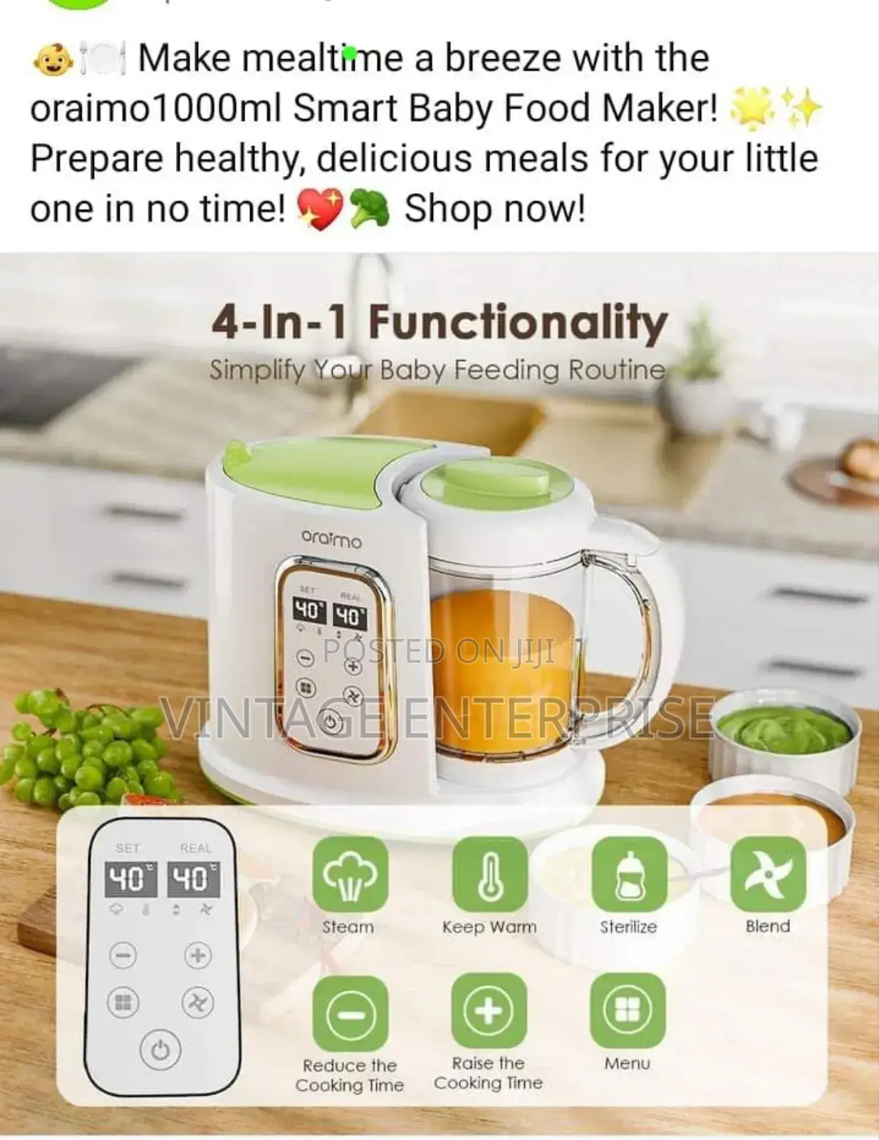 *Oraimo Smart Baby Food Maker*