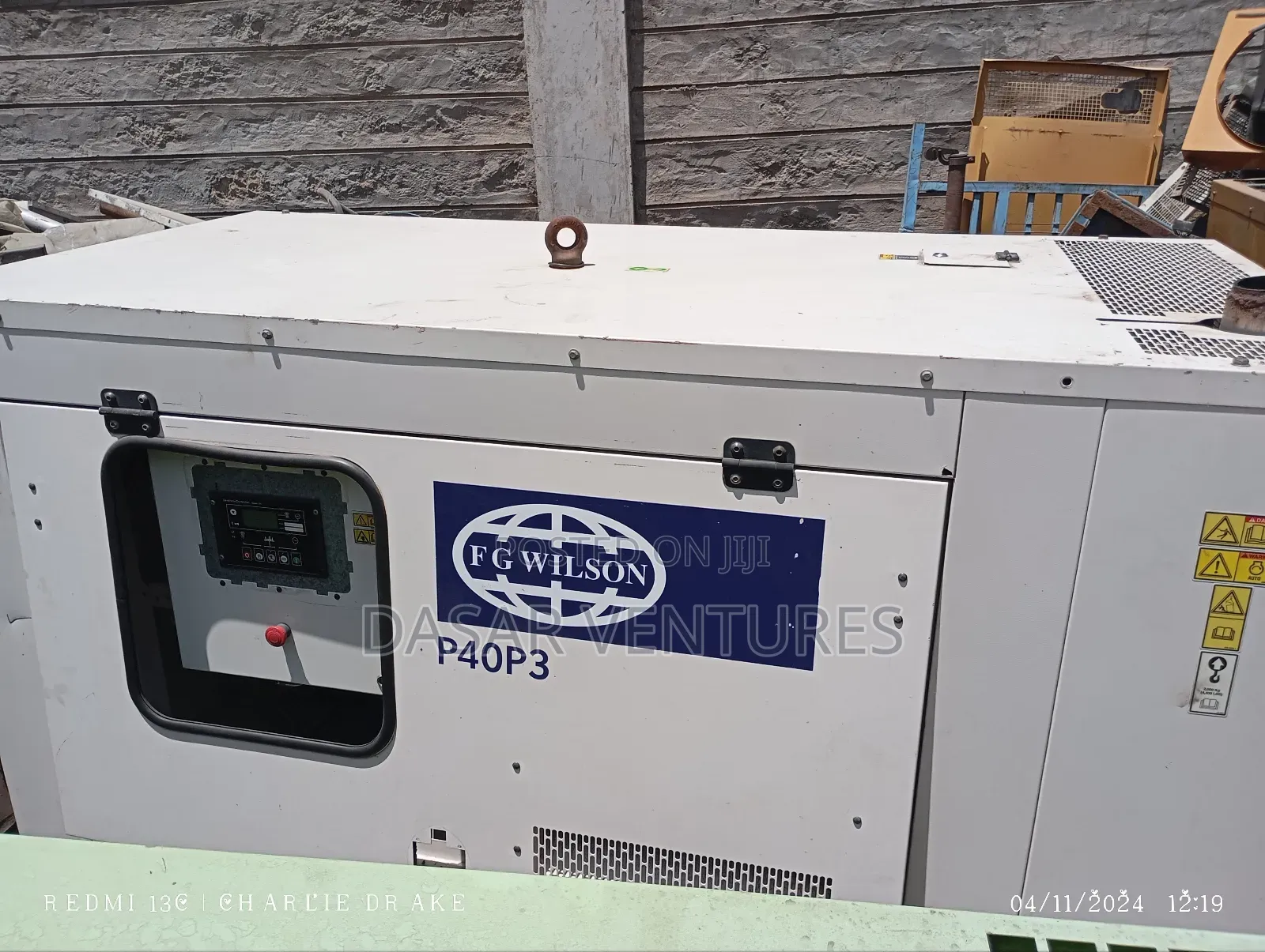 Generator 40kva Perkins Ex Uk
