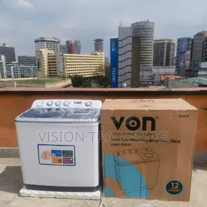 Von 13kgs Twin Tub Top Loader Washing Machine -White.
