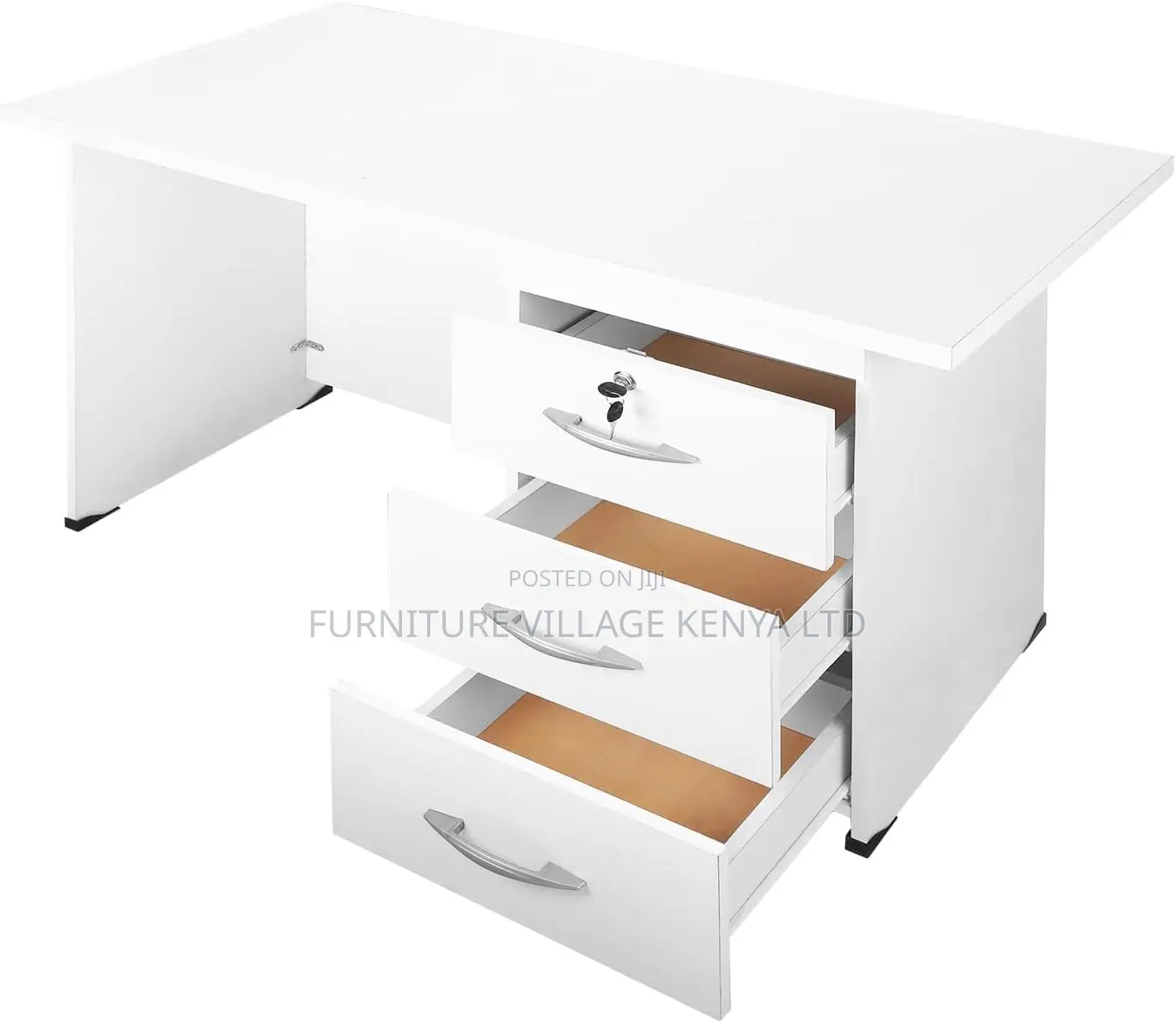 Study and Reception Desk With Three Drawers Office Made