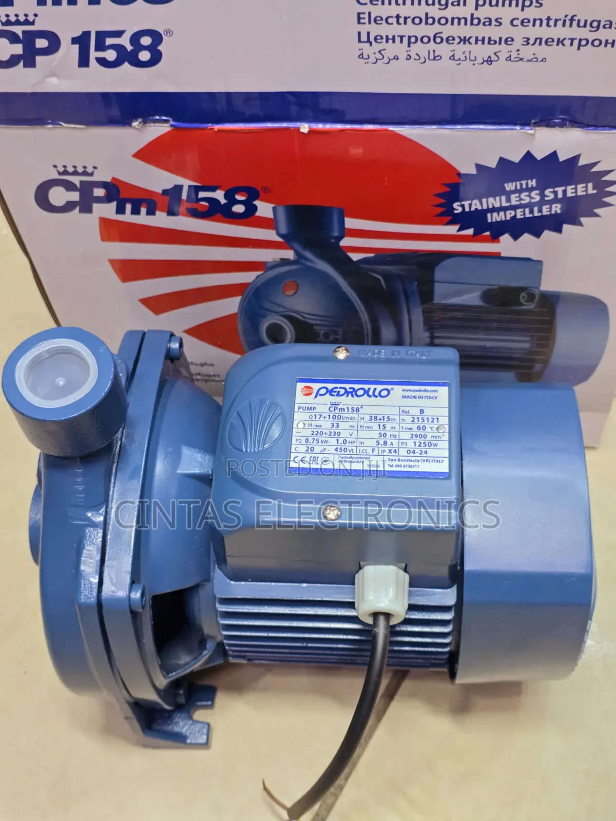 Centrifugal Pedrollo 1hp
