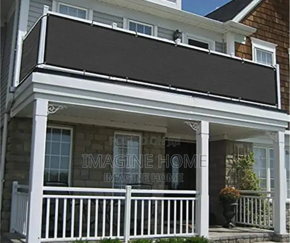 Balcony Privacy Shield Grey Color Decor