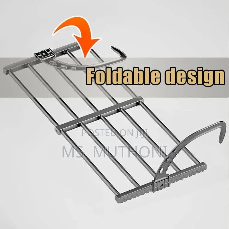 Foldable Clothes Drying Rack Stainless Steel for Balcony