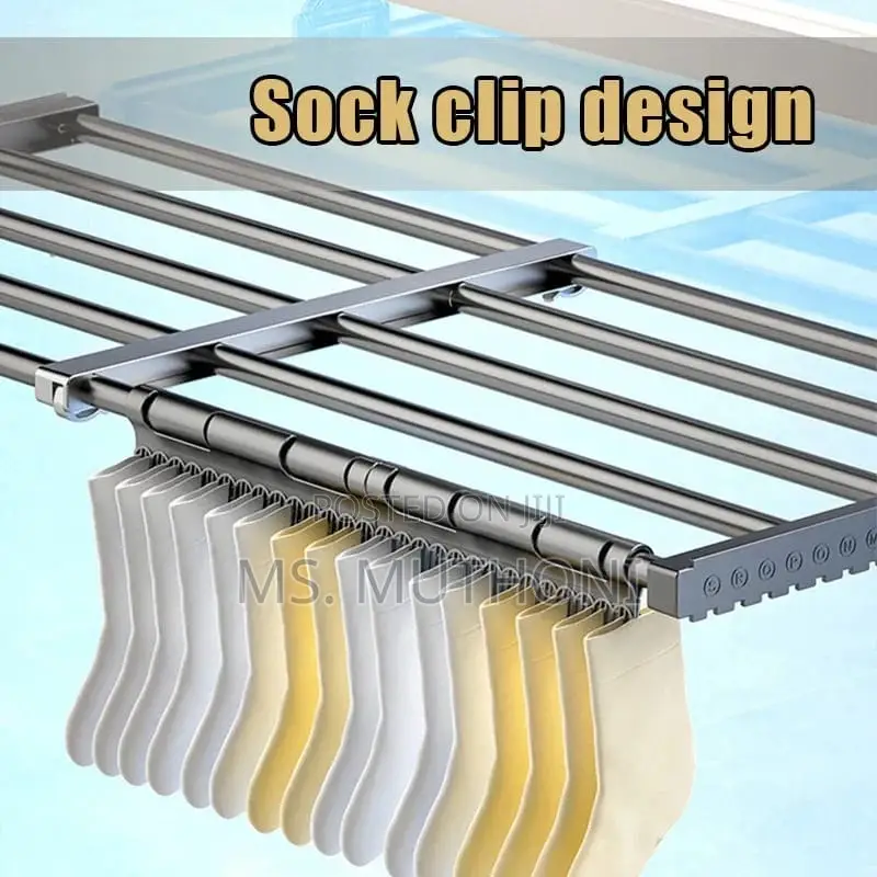 Foldable Clothes Drying Rack Stainless Steel for Balcony
