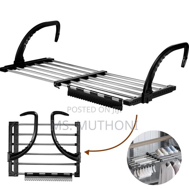 Foldable Clothes Drying Rack Stainless Steel for Balcony - thumbnail 4