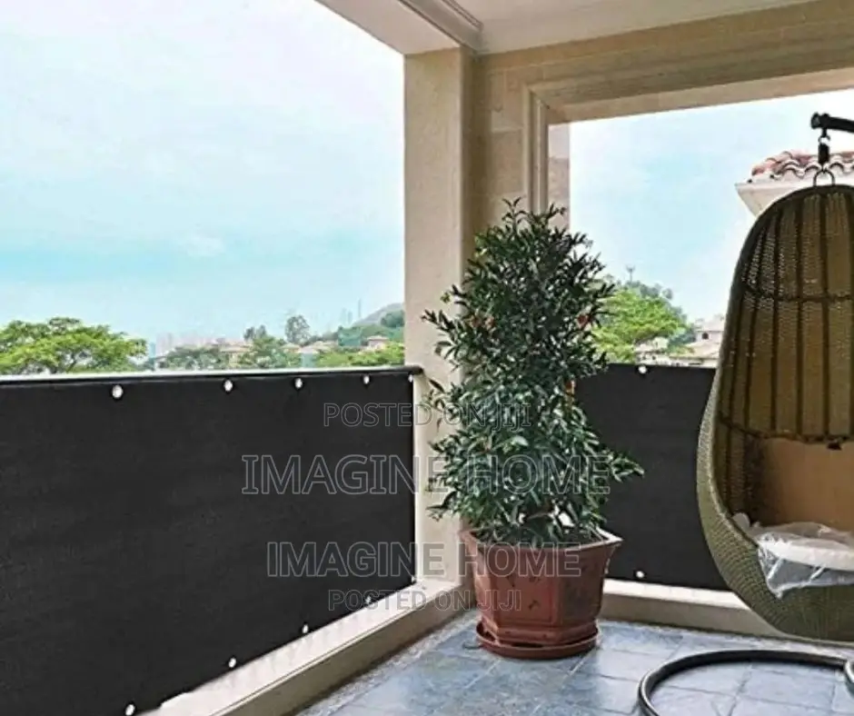 Black Nice Balcony Privacy Shield Home Decor