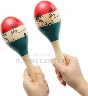 Maracas Large Colorful Wood Rumba