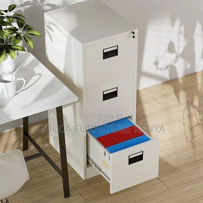 Cabinets:3-Drawer Steel Office Lockable Cabinet