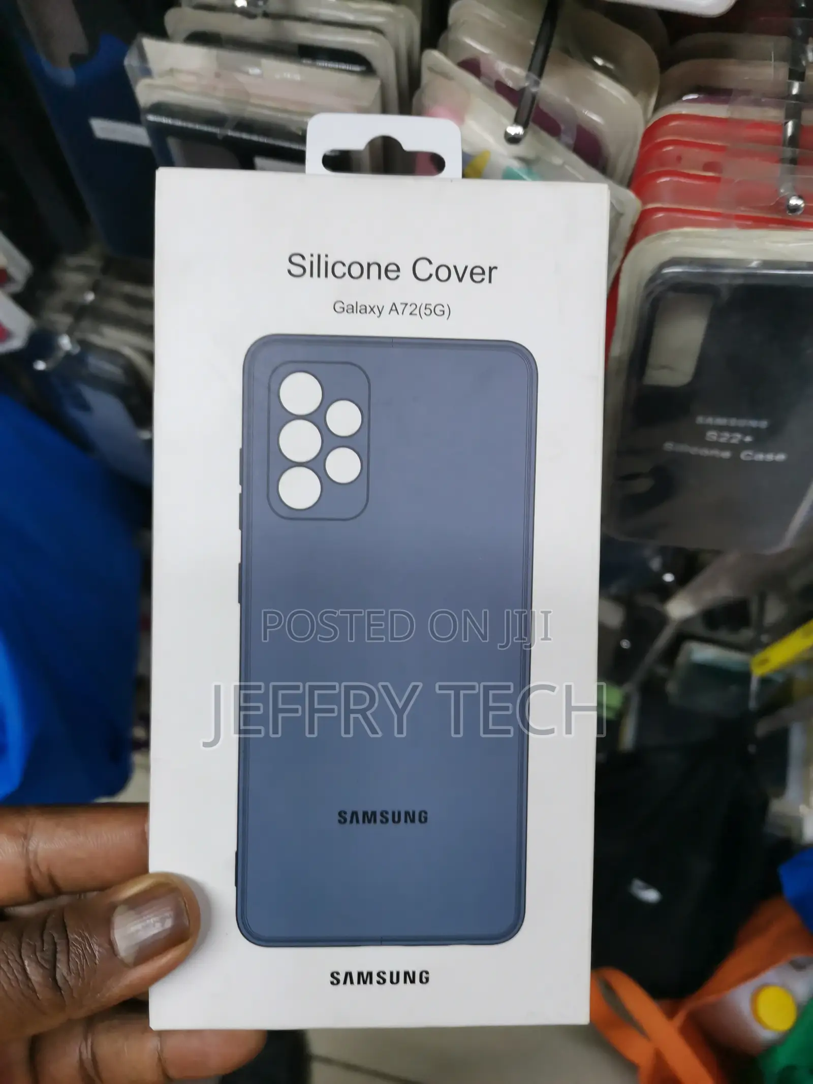 Samsung Galaxy A72 5G Soft Silicone Case Cover-Blue