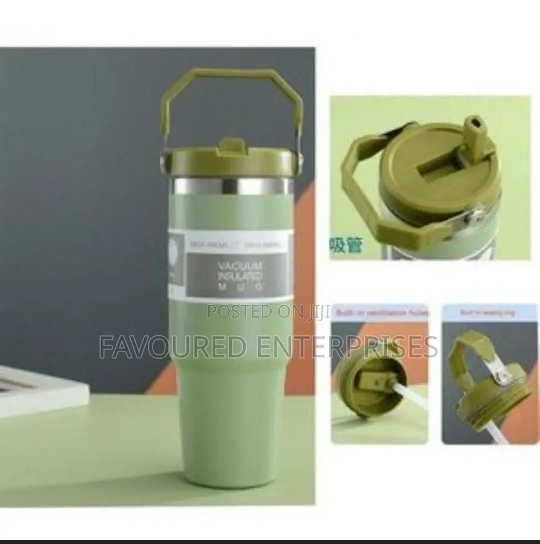 Vacuum Insulated Thermo Mug With Top Handle.600ml