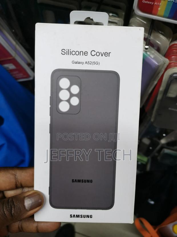 Silicone Soft Gel Rubber Case for Samsung A52 5g -Black - main view
