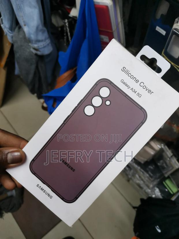 Samsung Galaxy A34 5G Soft Silicone Case-Burgandy - thumbnail 3