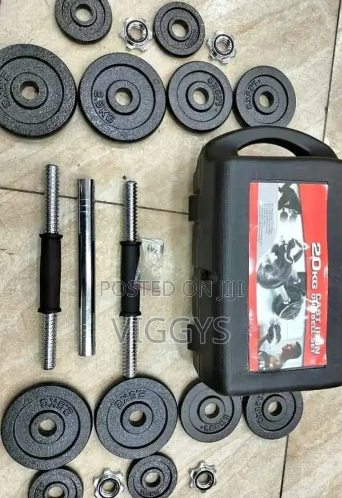 Heavy Duty Brand 20 KGS Chrome Dumbbells H-5