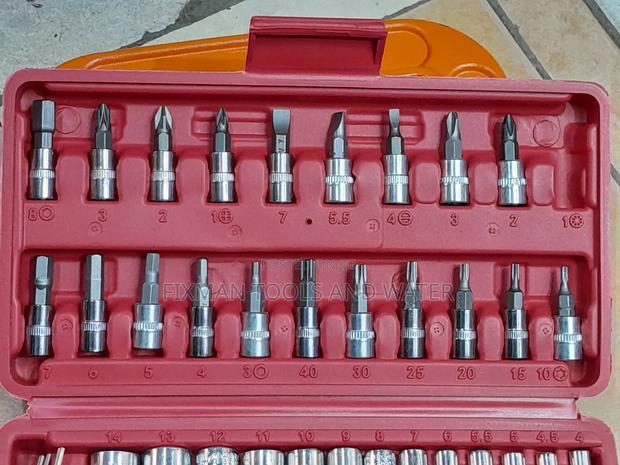 Mechanical Socket Wrench Spanners Screw Driver Set 46 PCS - thumbnail 2
