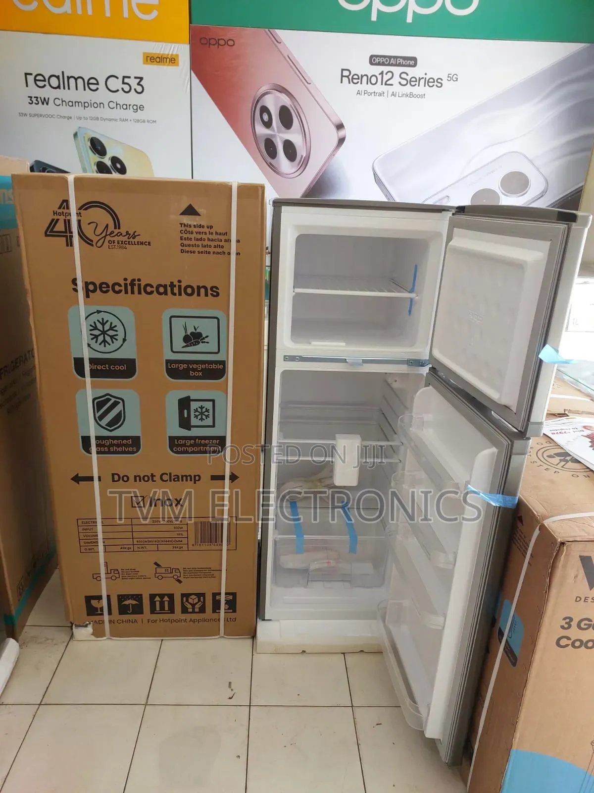 Von 181 Litres Double Fridge Inox