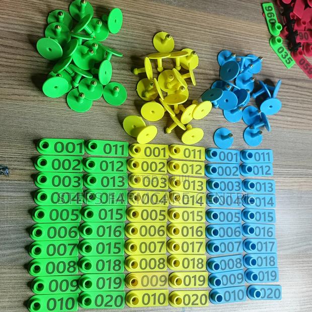 Goat Tags -Green , Yellow, Blue