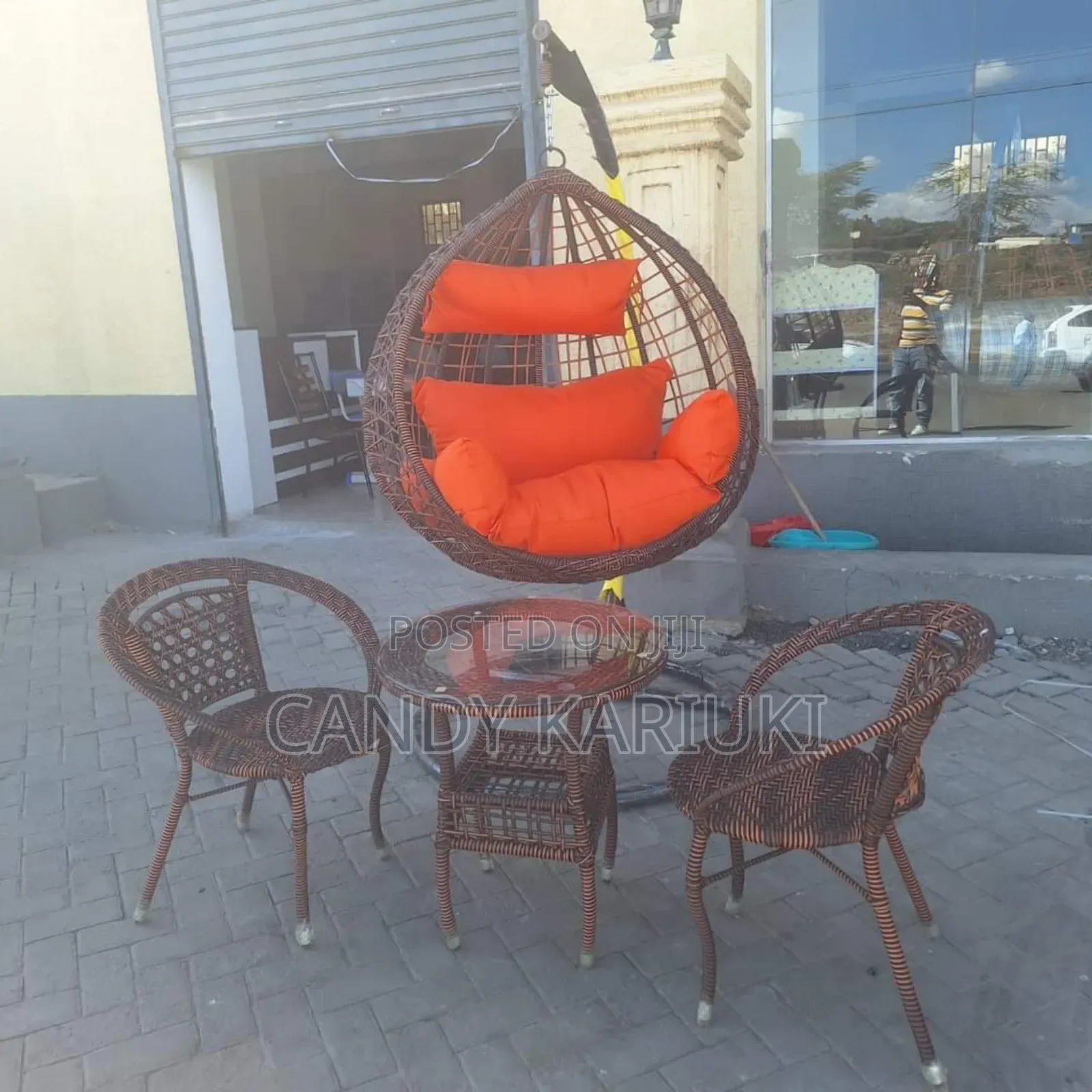 Very Comfy Balcony Set ( Swing, 2 Chairs Plus a Table)