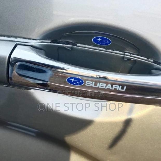 Colorless Subaru Branded Door Handle Bowl Scratch Stickers - main view