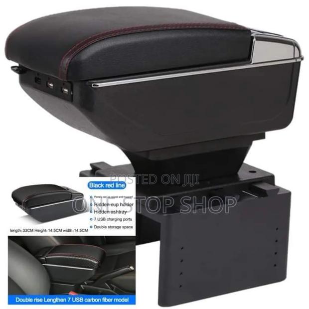Double Storage Space Armrest Console With 7 USB Ports
