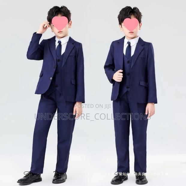 5 in 1 Boys Suits in Black and Navy Blue