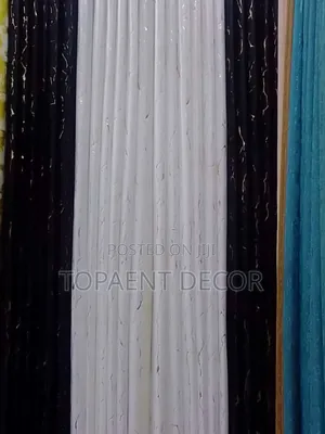 Black and White Gold Themed Window and Door Curtains