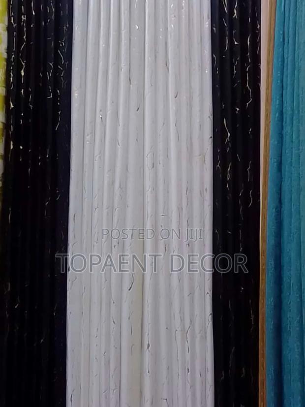 Black and White Gold Themed Window and Door Curtains