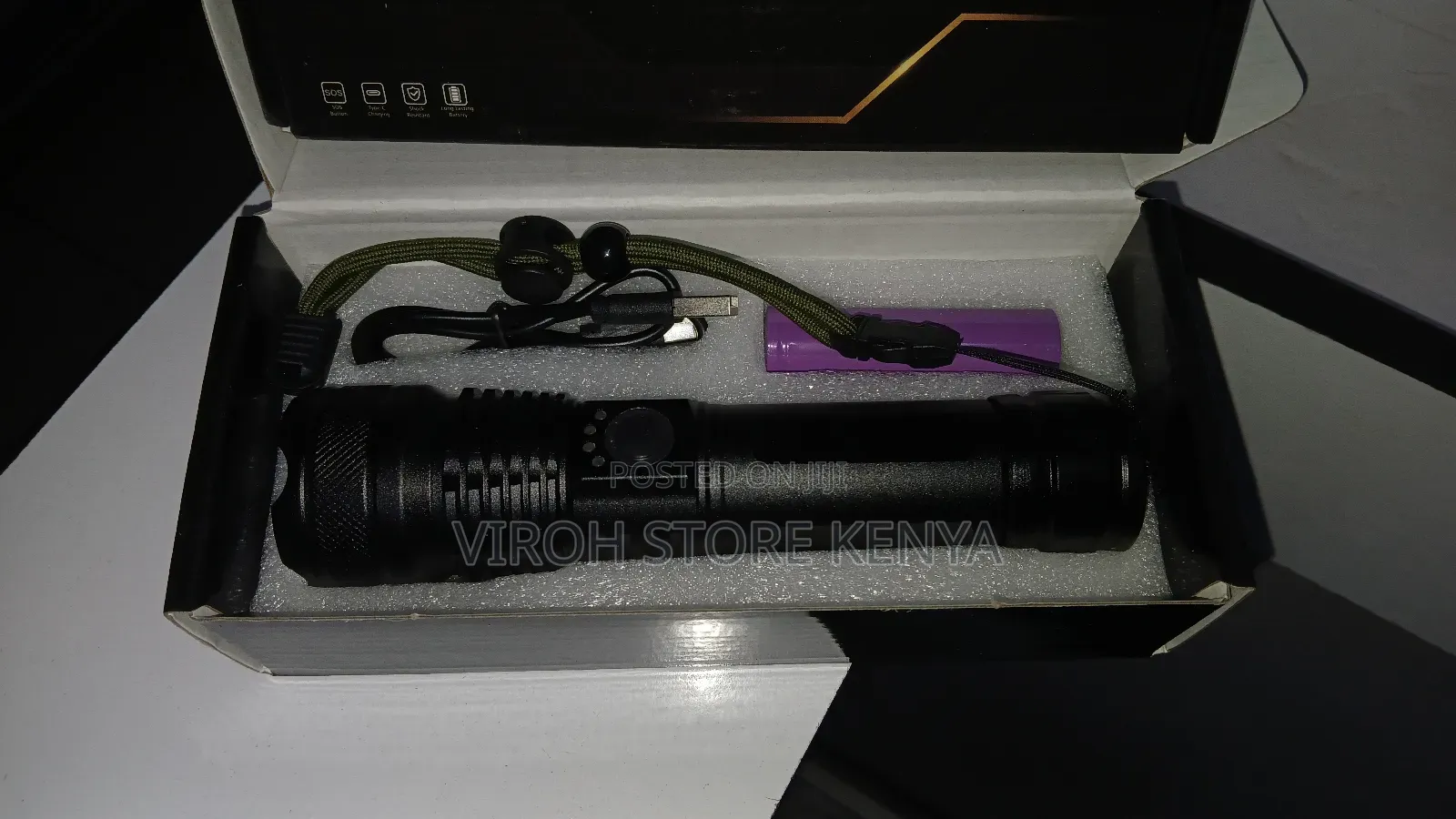 Bright Pocket Spotlight Rechargeable Security Torch