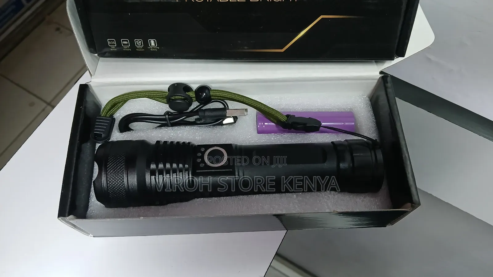 Bright Pocket Spotlight Rechargeable Security Torch
