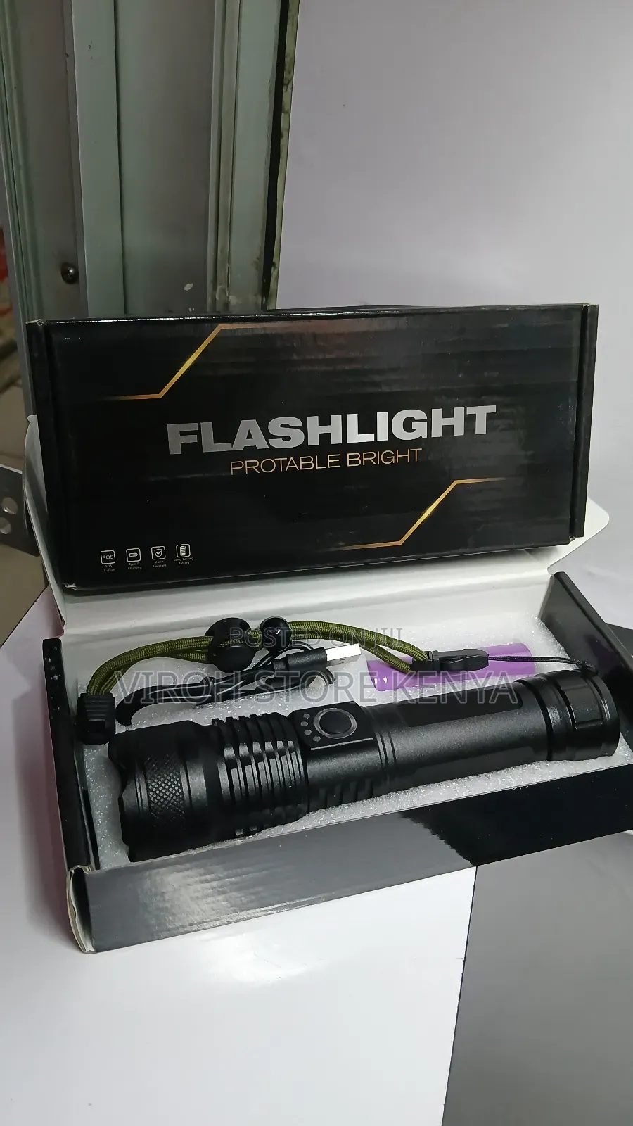 Mettalic Flashlight Portable LED Torch