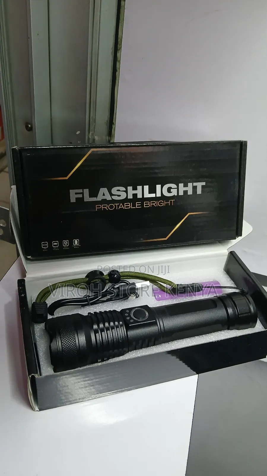 Mettalic Flashlight Portable LED Torch