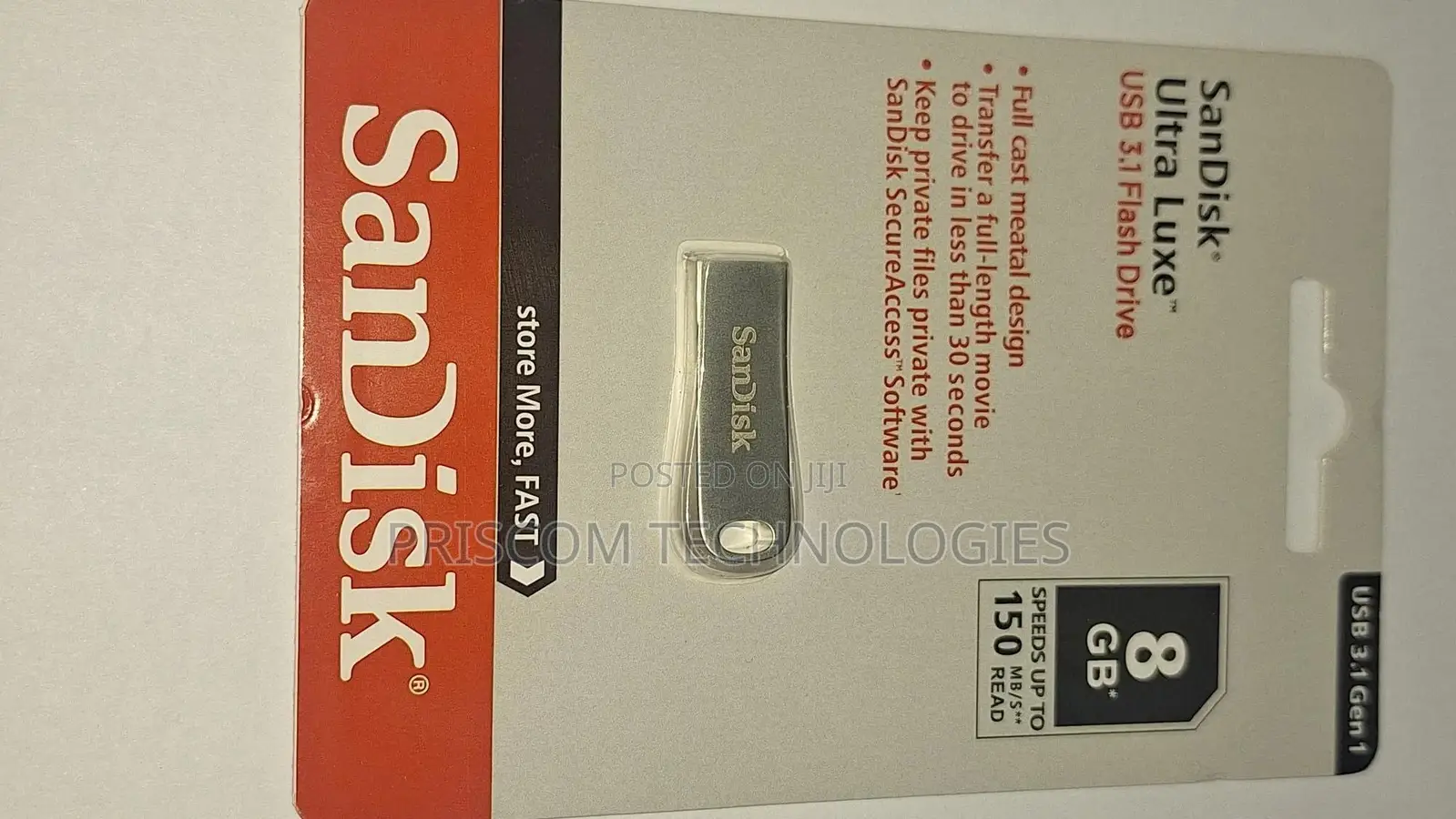 8GB Sandisk Ultra Luxe 3.1 Flash Drive Disk