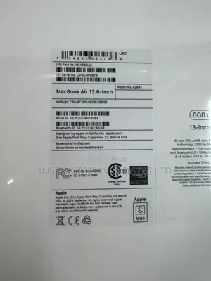 New Laptop Apple MacBook Air 2022 M2 8GB Apple M2 SSD 256GB